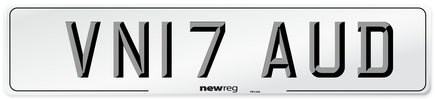 VN17 AUD Number Plate from New Reg